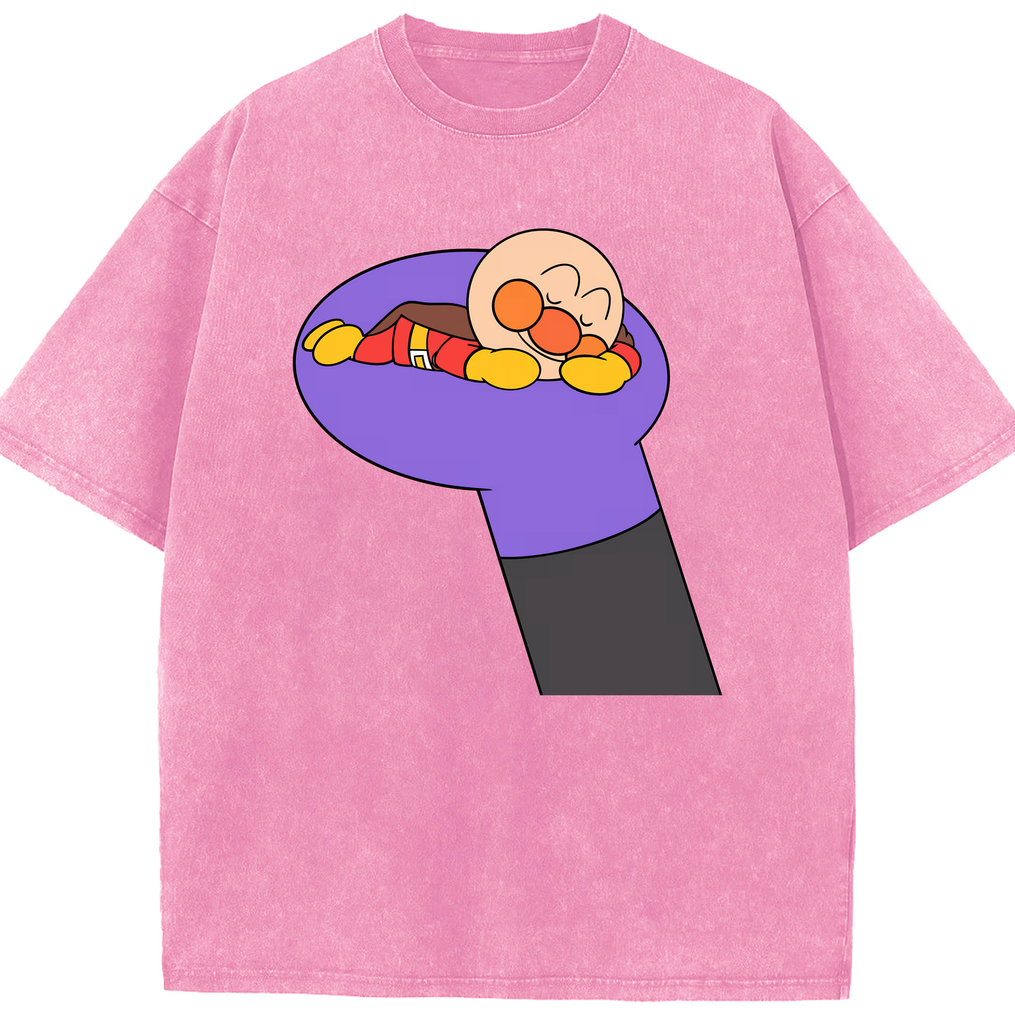 （画像用） アンパンマン Anpanman 綿100% ヴィンテージ風 半袖Tシャツ（フロントプリント）